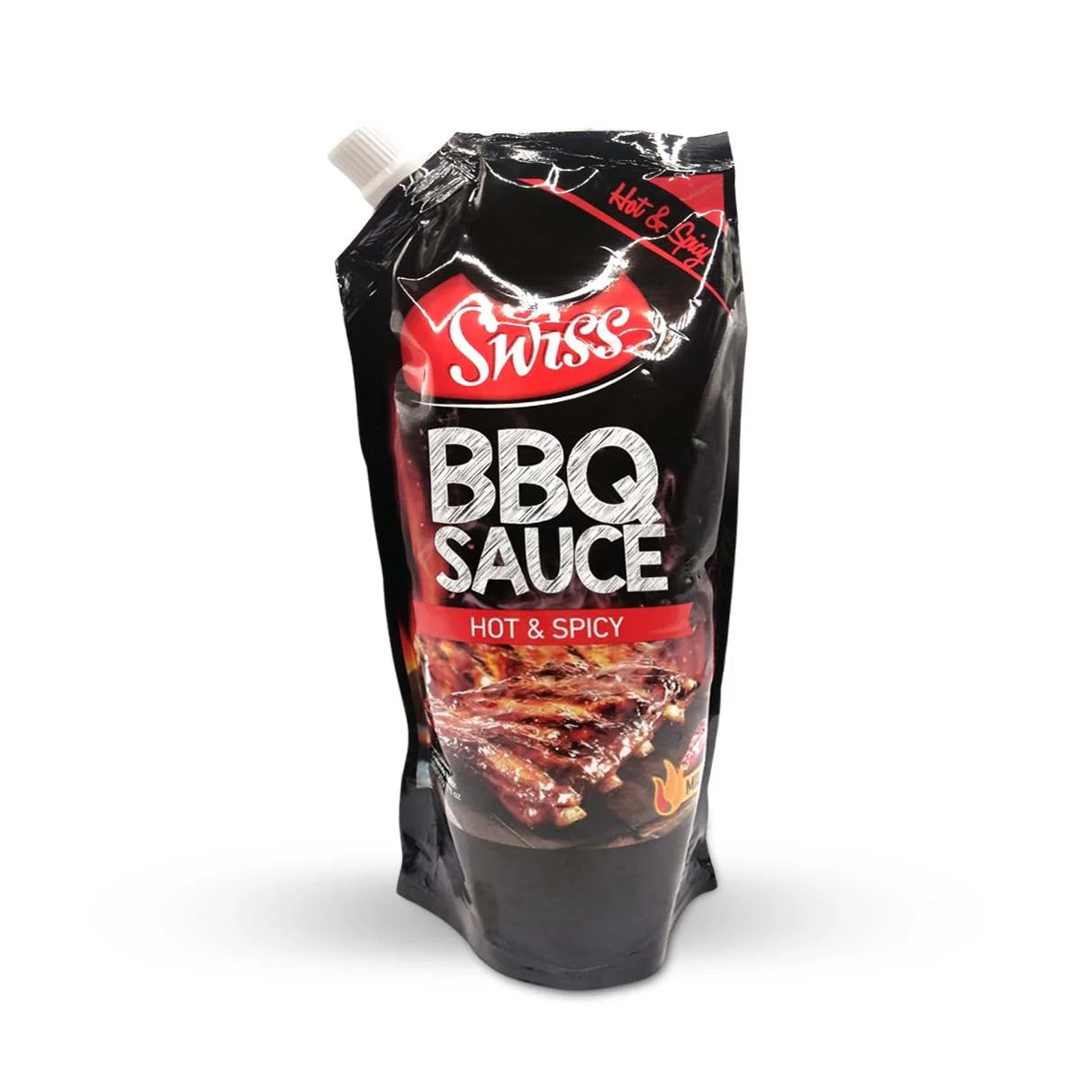 Swiss Hot & Spicy BBQ Sauce Spouch, 17oz (2 Pack)